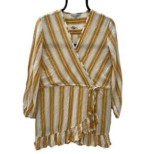 Blue Island Women's SM Beach Dress Cover Up Caramel White NWT
